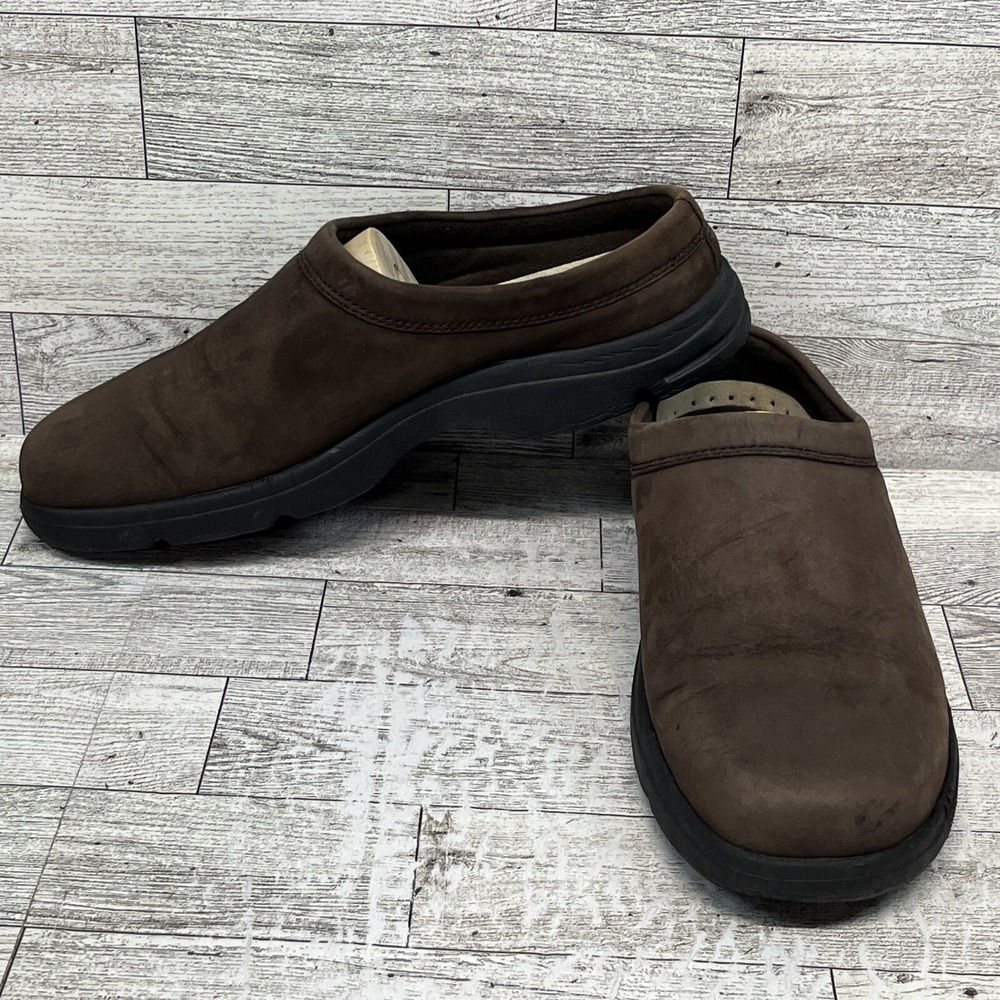 Rockport Brown Suede Slip On Clogs WW431 Women Size 6M